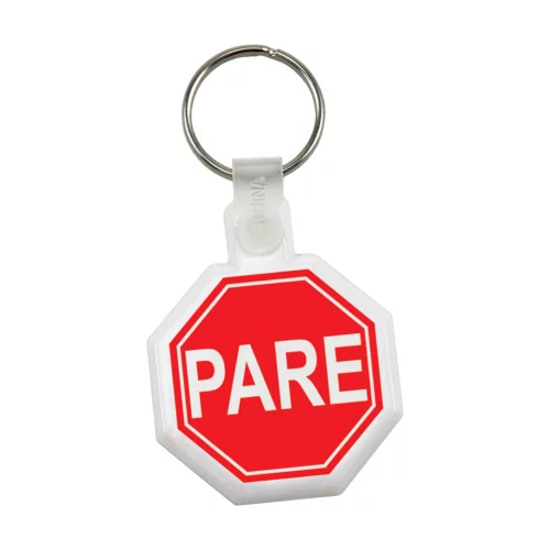 Porte-clés souple et compressible (panneau d'arrêt)