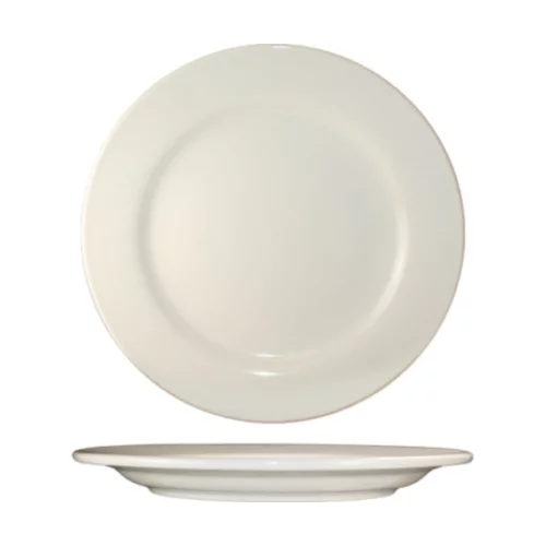 Assiette de dîner Roma avec large rebord de 11 pouces.