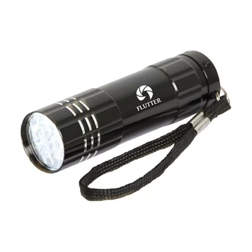 Lampe de poche en métal à 9 LED