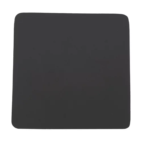 Sous-verre carré unique en cuir épais européen noir - sans support