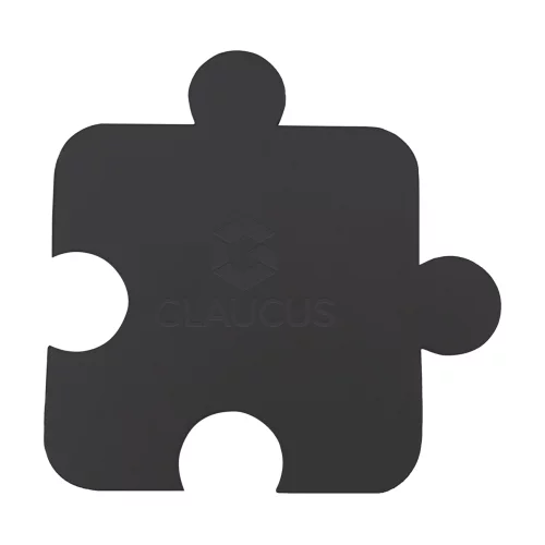 Le sous-verre noir Missing Piece, en cuir européen épais collé - sans support