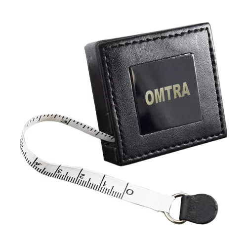 Squeeze Me Measuring Tape black simuleather with black stitiching