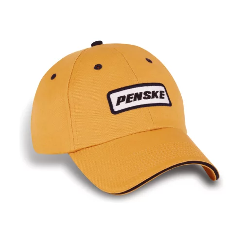 Unstructured Cotton Twill Cap w/Contrast Eyelets. Button & Sandwich Peak