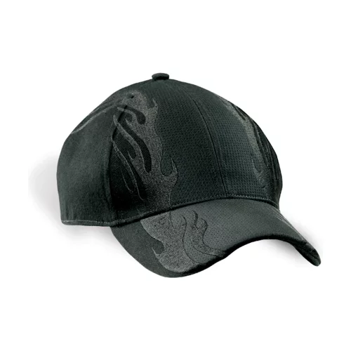 Structured Cap w/Embroidered Flames