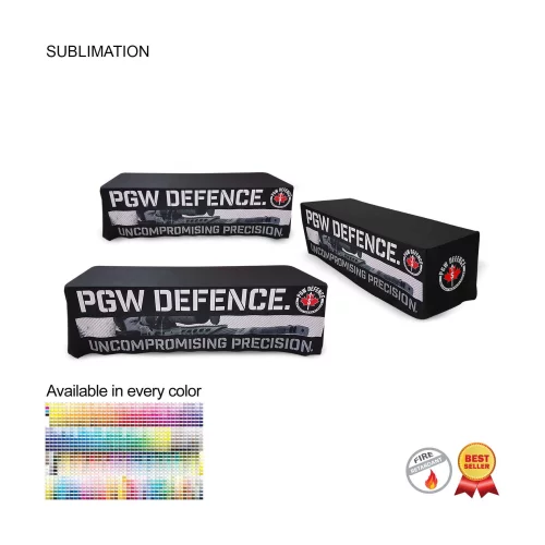 Sublimated Table Cloth for 8' table, Drape style, 4 sided, Closed Back