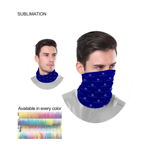 Cache-cou tubulaire multifonction sublimé (En stock, Production rapide)