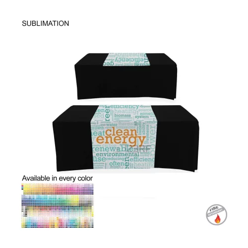 Sublimated Table Runner, 30x60, Covers Front and Top of the table