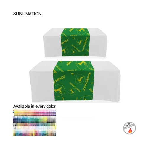 Sublimated Table Runner, 30x90, Covers Front, Top and Back