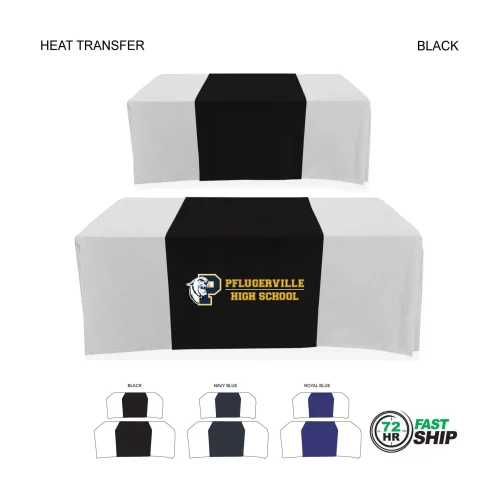 72 Hr Fast Ship - Polycotton Twill Table Runner, 30x90, Covers Front, Top and Back
