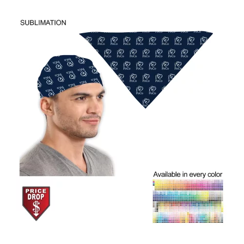 Triangle Bandana, 32x22x22, Stitched Edges, Sublimated Edge to Edge (Decorated in Canada)