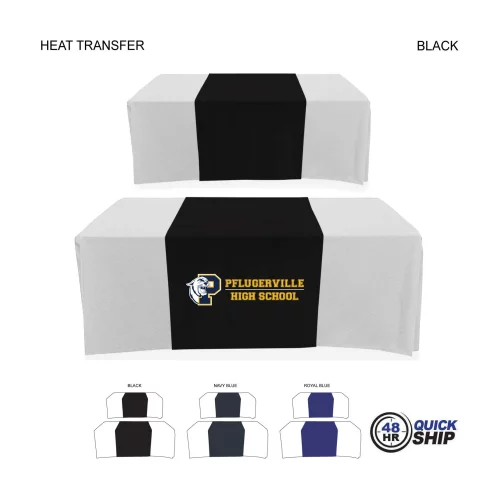 48 Hr Quick Ship - Polycotton Twill Table Runner, 30x90, Covers Front, Top and Back