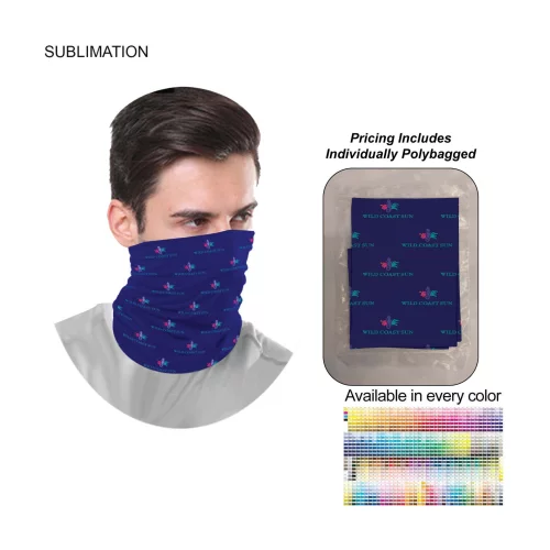 Cache-cou tubulaire multifonction sublimé, emballé individuellement, MEILLEURE VENTE