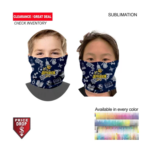 Cache-cou tubulaire pour enfant sublimé (en stock, production rapide)