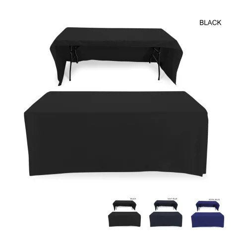 Polycotton Twill Table Throw for 6ft Table, Drape Style, 3 sided, Open Back, Blank Only