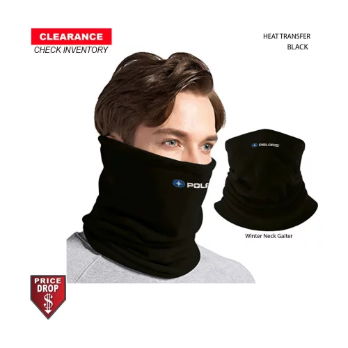 Cache-cou multifonction tubulaire 2 plis noir en couleur intégrale à transfert thermique pour l'hiver.