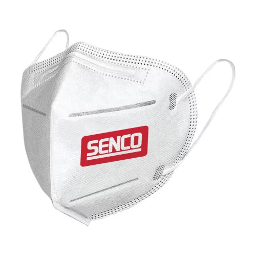 Masques faciaux KN95 à 5 plis, sur la liste de l'EUA de la FDA, emballage en vrac, logo en transfert couleur pleine sur le côté gauche (1 emplacement)