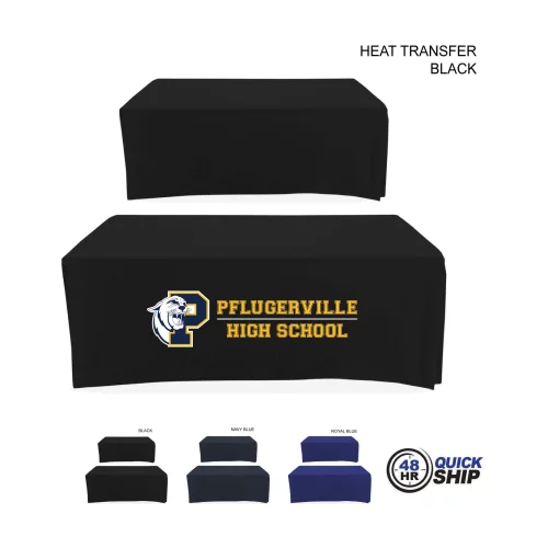 48 Hr Quick Ship - Polycotton Twill Table Throw for 6' Table, Drape style, 4 sided, Closed Back