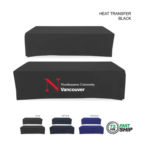 72 Hr Fast Ship - Polycotton Twill Table Throw for 8' Table, Drape style, 4 sided, Closed Back