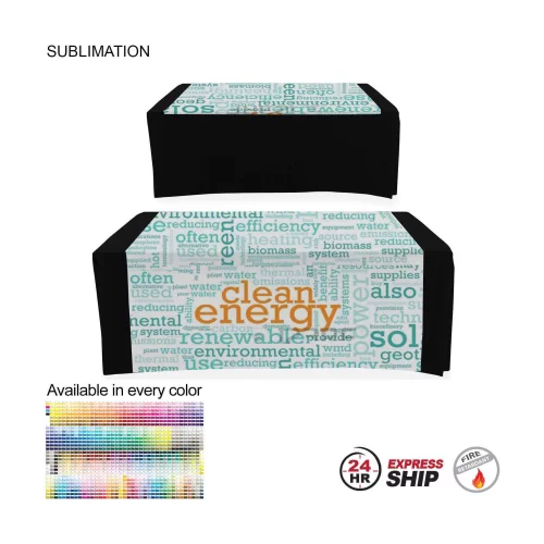 24 Hr Express Ship - Sublimated Wider Table Runner, 60x60, Covers Front and Top of the table
