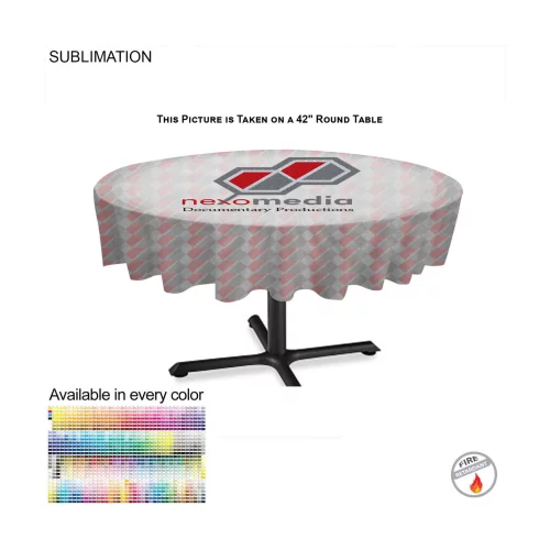 Sublimated Round Table cloth, 60" Diameter, Covers tables which are 55" round or smaller
