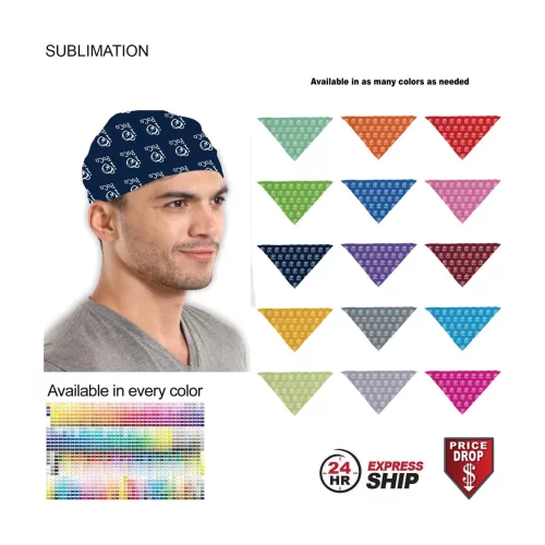 24 Hr Express Ship - Team building Colored Triangle Bandanna, 32"x22"x22", Sublimated Edge to Edge