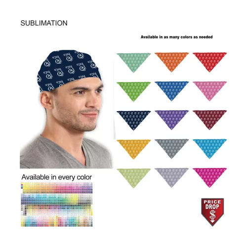 Team building Colored Triangle Bandanna, 32"x22"x22", Sublimated Edge to Edge 1 side