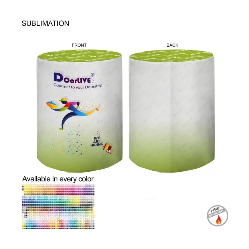 Sublimated Round Fitted Cruiser Table Throw, Sublimated all over