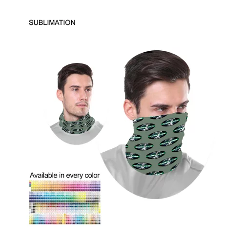 Cache-cou sublimé sur le thème de "Survivor", tissu évacuant l'humidité, extensible dans 4 directions, ourlé