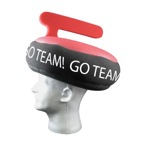 Chapeau en forme de rocher de curling en mousse