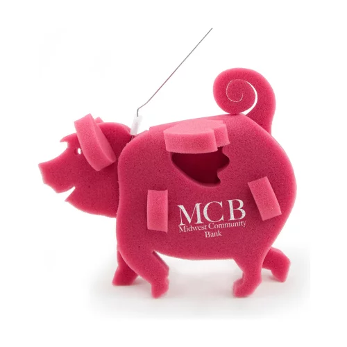 Cochon volant en laisse