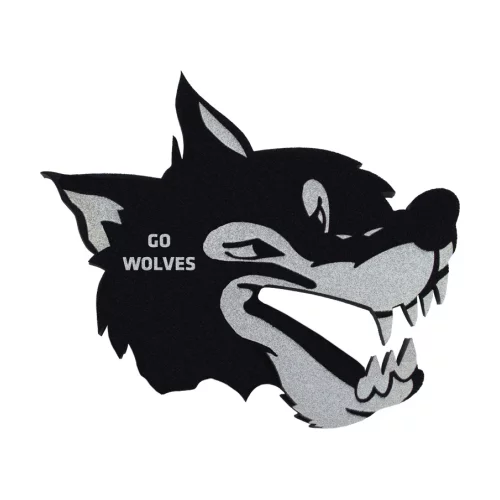 Chapeau en forme de tête de loup en mousse