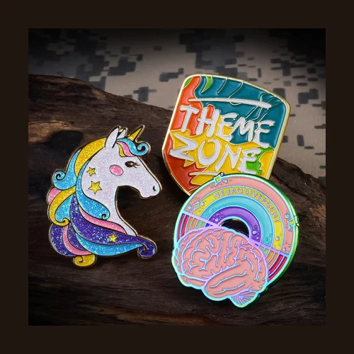 2.5" Brass Soft Enamel Pin