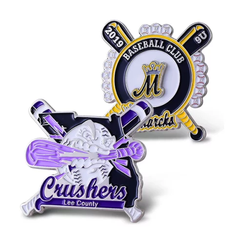 1 1/4" Custom Soft Enamel Baseball Pin