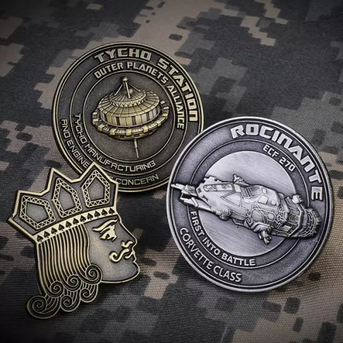 1 1/4" Die Struck Antique Pin