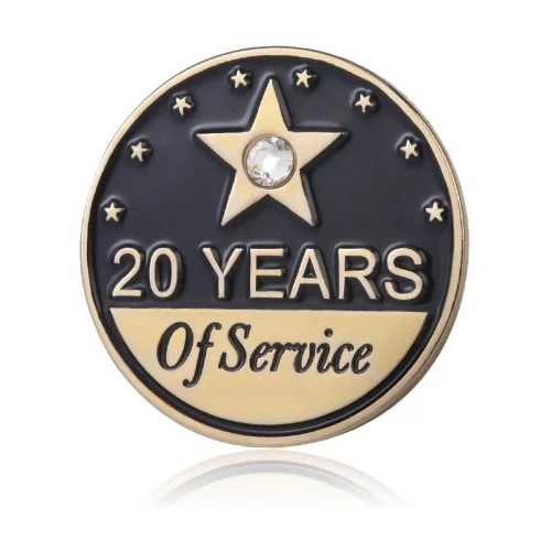 1 1/4" Brass Soft Enamel Pin