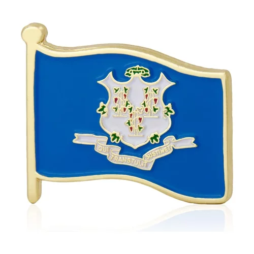 Stock Flag Pin (Connecticut State)