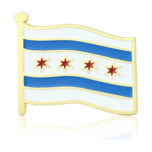 Stock Flag Pin (Chicago City)