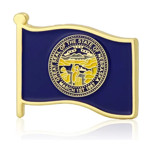 Stock Flag Pin (Nebraska State)