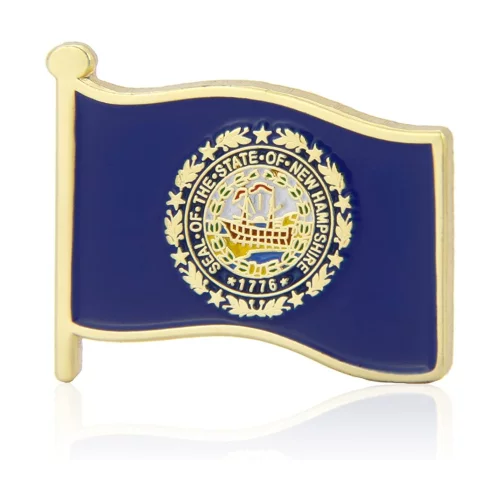 Stock Flag Pin (New Hampshire State)
