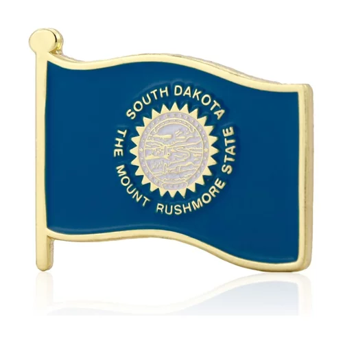 Stock Flag Pin (South Dakota State)