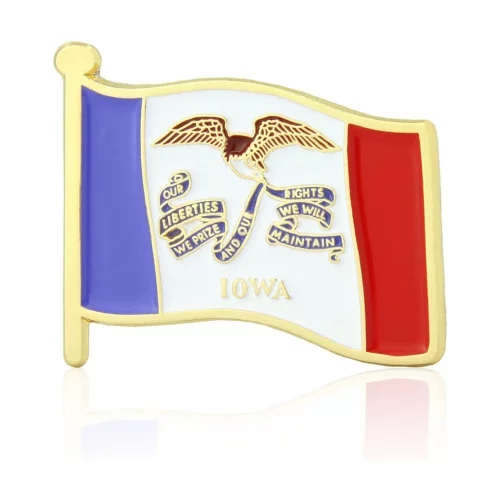 Stock Flag Pin (Iowa State)