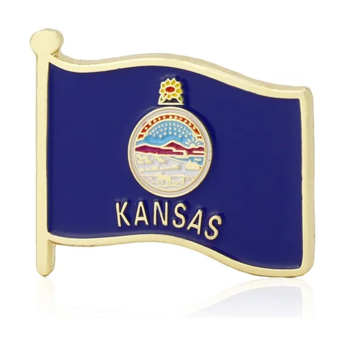 Stock Flag Pin (Kansas State)