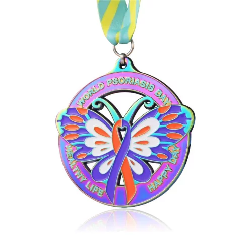 Médailles personnalisées en fonte souple émaillée de 3 1/2 pouces.