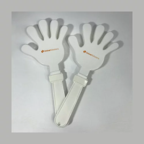 Applaudisseur en plastique blanc de 11 pouces.