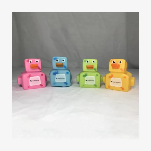 2" Assorted Pixelated Rubber Duck