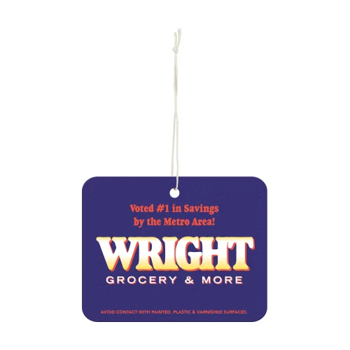3.5" x 2.75" Paper Air Freshener Tag - Rectangle