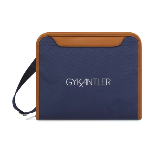 Porte-documents hybride pour bureau mobile - bleu marine chiné