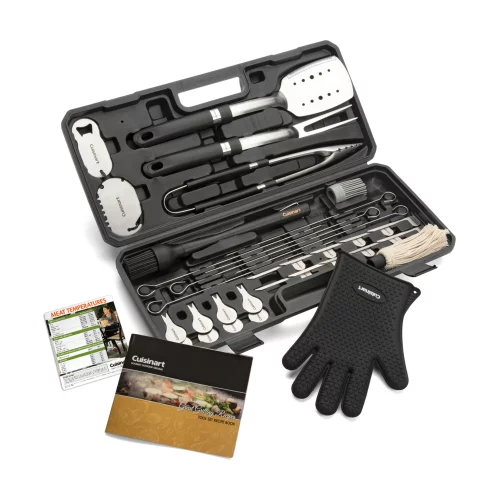 Ensemble d'outils de barbecue pour l'extérieur Cuisinart® 36 pièces - Noir
