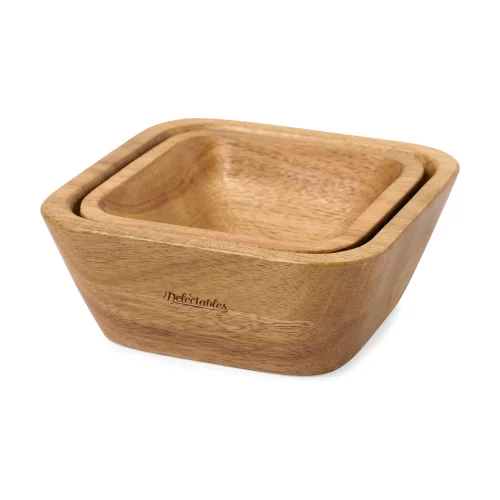 Ensemble de bols à collation emboîtables pour la cuisine - Bois