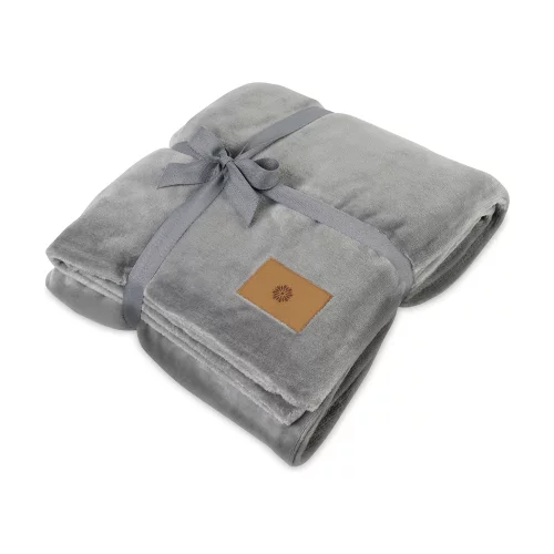 Mink Ever Soft Throw Blanket - Circular Grey